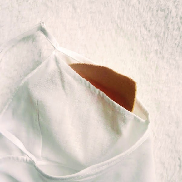 全5色インナーキャミソール　ダブルガーゼ　カップ付き　スリップ　ブラキャミ 4枚目の画像