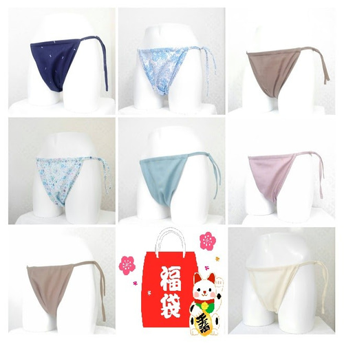 noriピ-ハンドメイドふんどしパンツダブルガーゼ 夏の選べる3枚ハッピーセット ふんどしパンツ 送料無料 ダブル