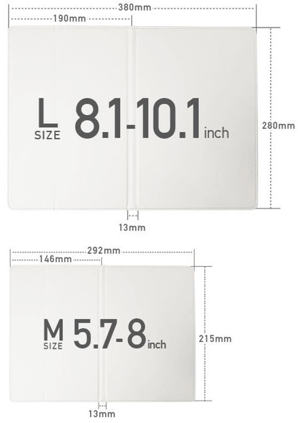 【名入れオーダー】リボンのタブレットケース　コーヒー　Mサイズ　リボンのチャーム付き 5枚目の画像