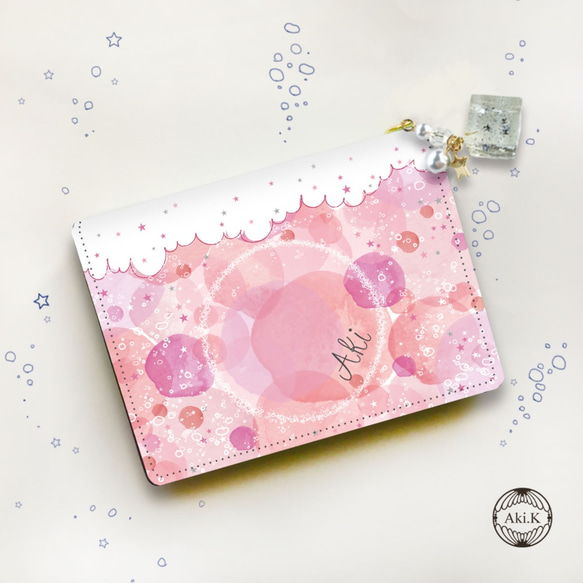 【刻名訂單】奶油蘇打卡盒配粉色冰飾 第1張的照片