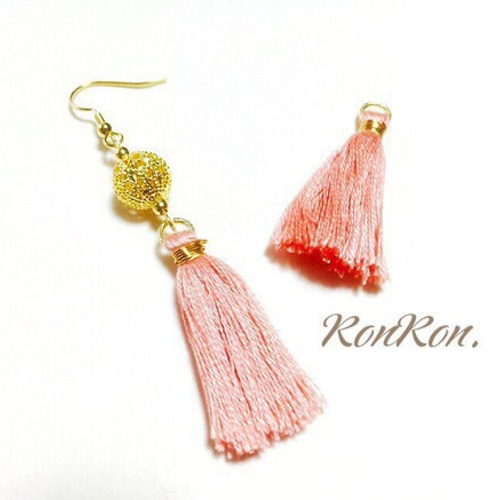 【取引中】2way*くすみピンクとレースタッセルのピアス/イヤリング it-631059233cd84-1200.jpg