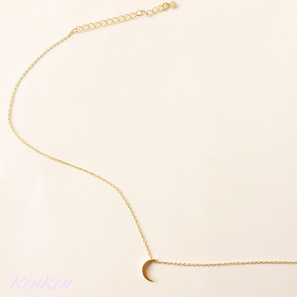 （K14GP）Crescent Moon neckles＊44.8cm 2枚目の画像