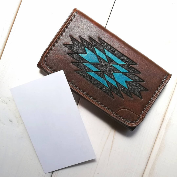 レザーカービング 名刺入れ【オルテガ】 受注生産 名刺入れ・カード