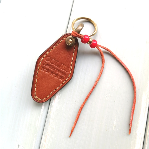 レザーモーテルキーホルダー 小【受注生産】 キーリング OOLJEE