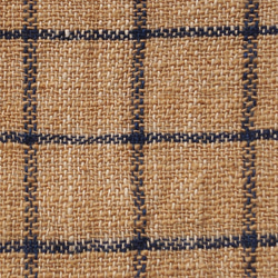 【CREOLE】手紡ぎ手織りガーゼクロス ラインチェック・茶 2枚目の画像