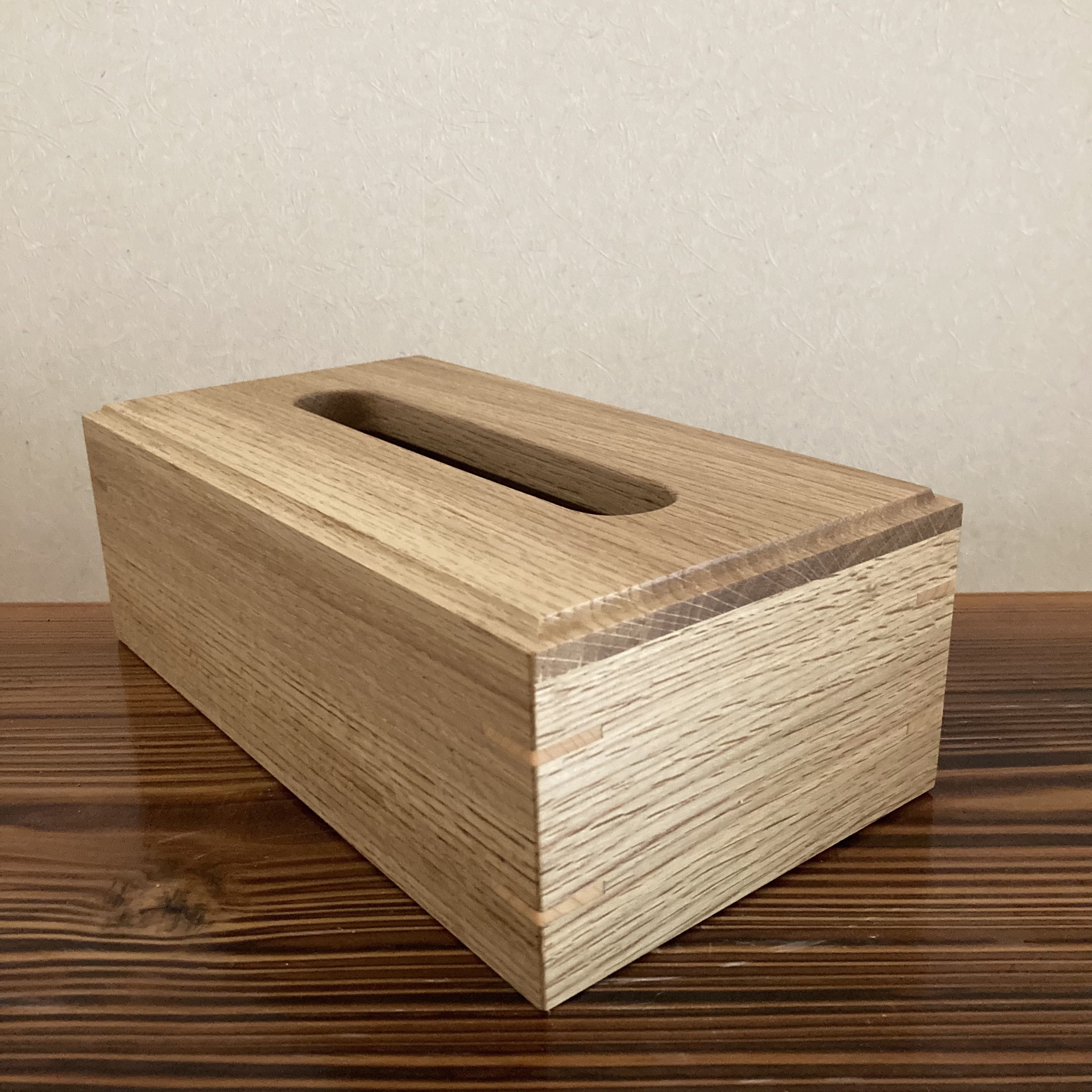 無垢ナラ材　ティッシュケース