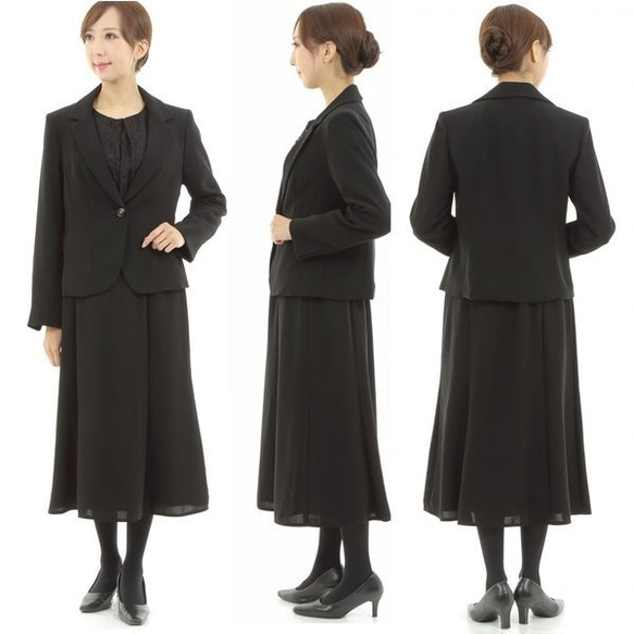 喪服 大きいサイズ 礼服 レディース おしゃれ ブラックフォーマル 黒礼服 テーラードジャケット　117500-2 10枚目の画像