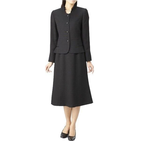 米沢織 レディース 喪服 礼服 ブラックフォーマル スカートスーツ　セット 冠婚葬祭 2152 2枚目の画像