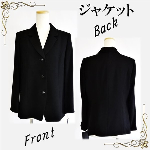 ✨美品4点セット✨BACK&FORTH 165cm フォーマルスーツ 卒業式 ブラックフォーマルと小物の豪華4点セット！！ PF-0108