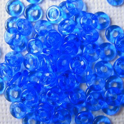【オービーズ/o-beads】サファイヤ:直径3.8×1ミリ/2.5ｇ(約70～75ヶ) 1枚目の画像