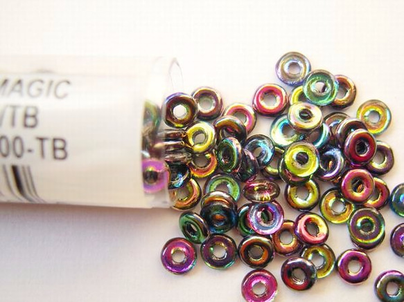 【オービーズ/o-beads】マジックブルー:直径3.8×1ミリ/2.5ｇ(約70～75ヶ) 2枚目の画像