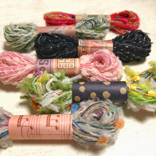 引き揃え糸【カラフル糸セット】#set-005 毛糸 Fluffy yarns 通販  