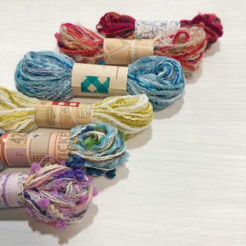 引き揃え糸【カラフル糸セット】#set-028 ひも・コード Fluffy yarns  