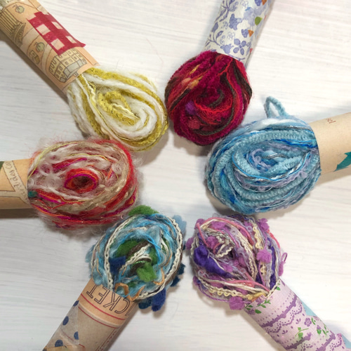 引き揃え糸【カラフル糸セット】#set-028 ひも・コード Fluffy yarns  