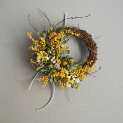 宮島五葉松と裏白、お多福南天のスワッグ Bonne année2023 No.27