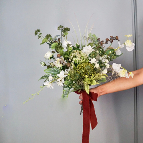 Bouquet Ambrosia:草花のブーケ ウェディング ブーケ ロケーション