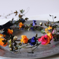 Halloween flower crown:ハロウィンの花かんむり 2枚目の画像
