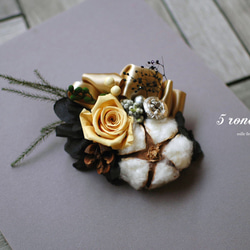 autumn and winter corsage black:コサージュにも髪飾りにも 2枚目の画像