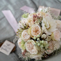 antique rose Bouquet 'n' boutonniere :アンティークローズのブーケ＆ブートニア 4枚目の画像