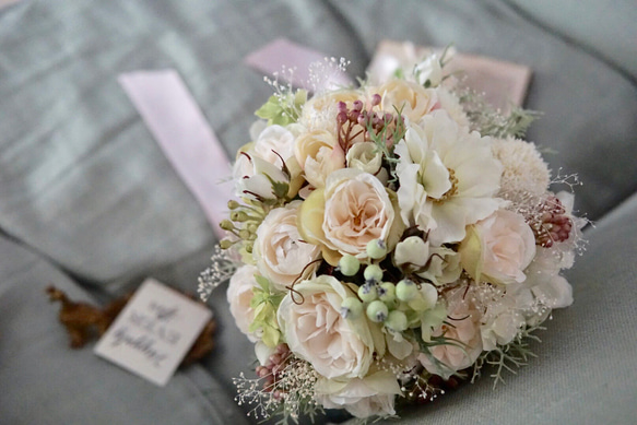 antique rose Bouquet 'n' boutonniere :アンティークローズのブーケ＆ブートニア 4枚目の画像