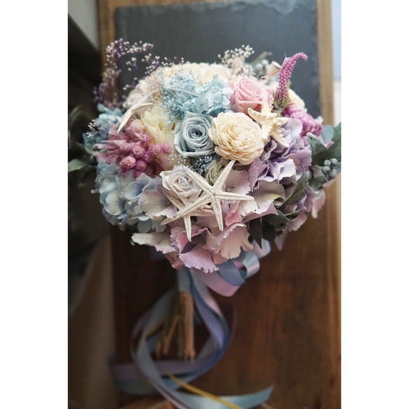 bouquet ' sea star '  ホワイトスターフィッシュのブーケセット 1枚目の画像