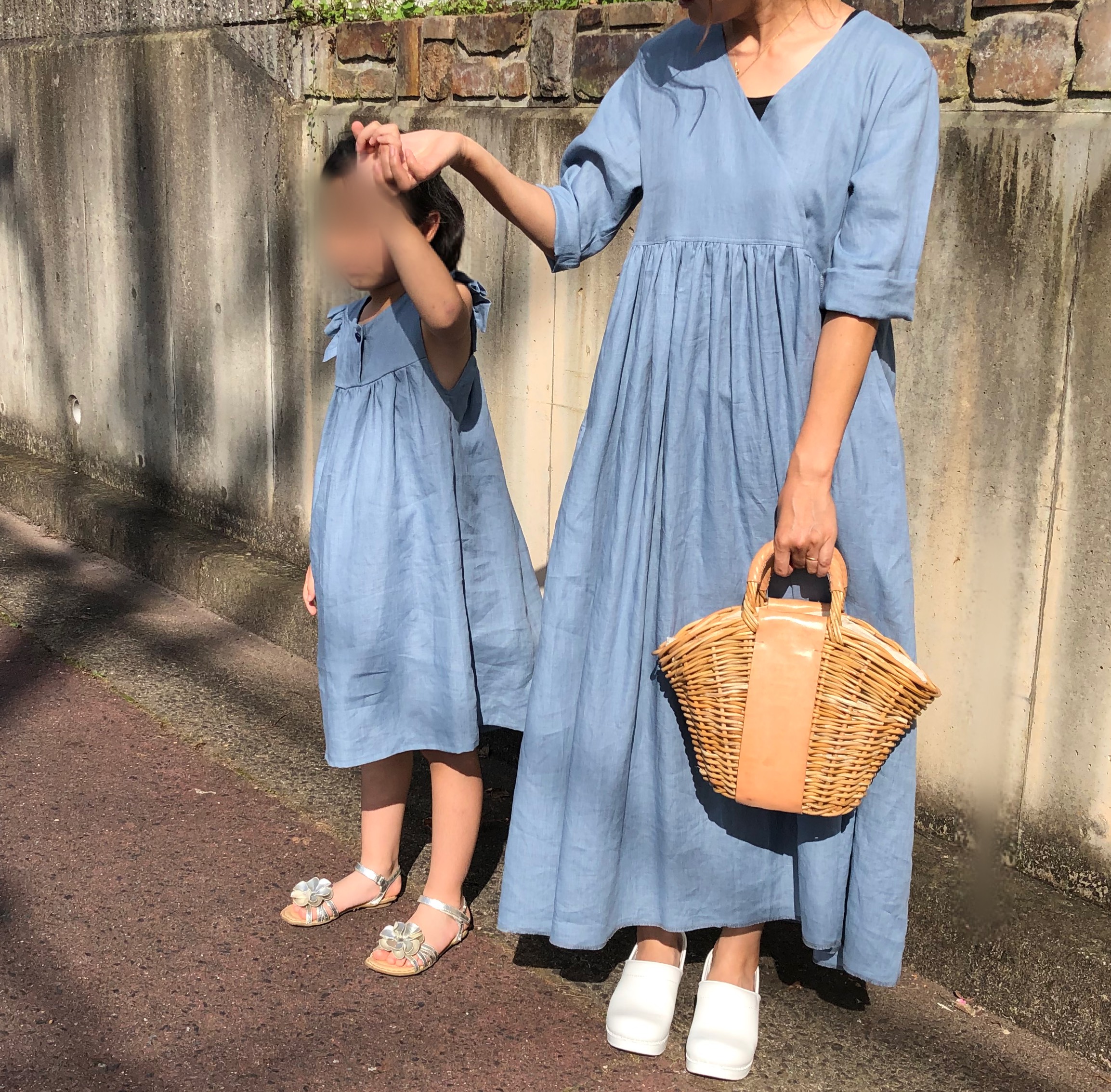 親子リンクコーデ ワンピース hikamamaNo.T2504ハンドメイド