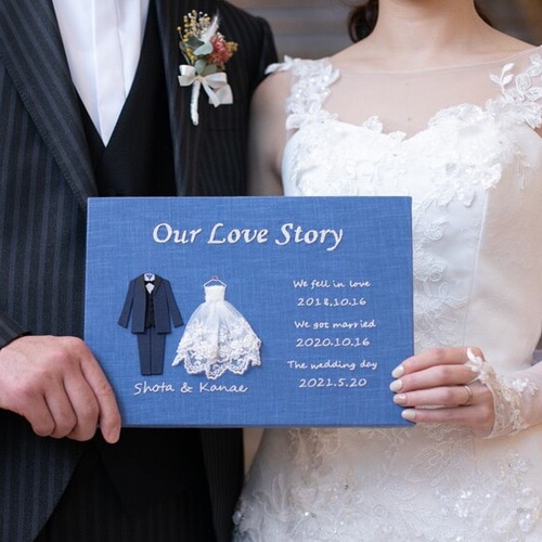 Our Love Story 刺繍ボード カスタムオーダー 【受注生産】 ウェルカム 