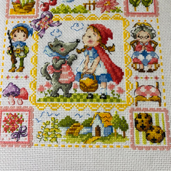 クロスステッチ完成品美女と野獣(即日発送) その他置物 糸猫工房