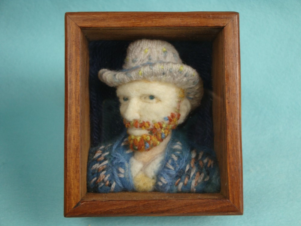 ゴッホの作品を半立体にしてみました（灰色のフェルト帽の自画像