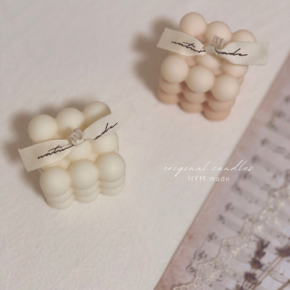 ♥グラデーション韓国 ボンボンキャンドル♥ソイワックス　結婚式のウェルカムスペース装飾　誕生日ギフト ボタニカル ピンク 6枚目の画像