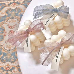 ♥フリルボンボンキャンドル♥韓国インテリア 結婚式のウェルカムスペース装飾 誕生日ギフト　バースデーフォト　出産祝い 2枚目の画像