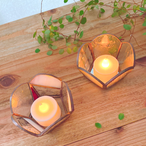 幸運のキャンドルホルダー　小物入れ　インテリア キャンドルホルダー メタルキャンドルホルダー 鉄製 シック