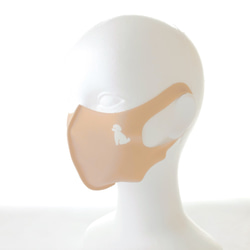 【ウレタンマスク】トイプードル サッカーボール デザインマスク ✽ 選べる12色のくすみカラー ✽ 立体マスク 3枚目の画像
