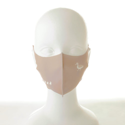 【ウレタンマスク】カルガモ親子 デザインマスク ✽ 選べる12色のくすみカラー ✽ 立体マスク 6枚目の画像