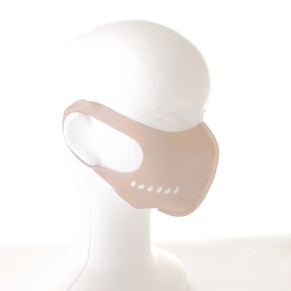 【ウレタンマスク】カルガモ親子 デザインマスク ✽ 選べる12色のくすみカラー ✽ 立体マスク 7枚目の画像