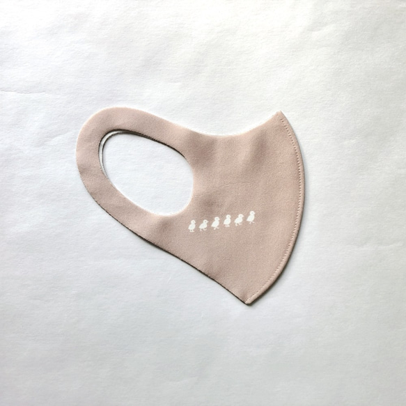 【ウレタンマスク】カルガモ親子 デザインマスク ✽ 選べる12色のくすみカラー ✽ 立体マスク 10枚目の画像