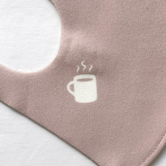 【ウレタンマスク】猫 コーヒーカップ デザインマスク ✽ 選べる12色のくすみカラー ✽ 立体マスク 2枚目の画像