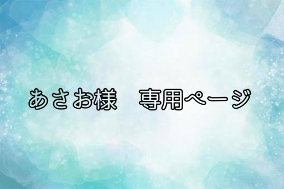 あさお様専用ページ 1枚目の画像