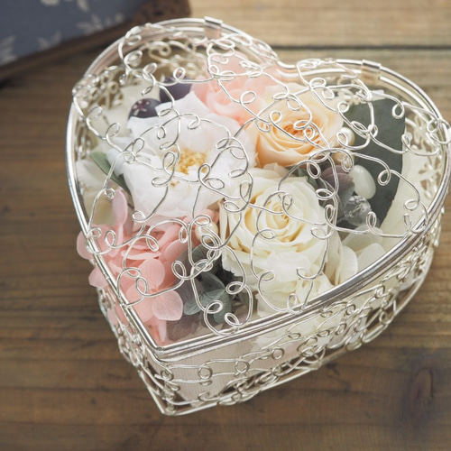 Heart Bijoux ＊ プリザーブドフラワー・ワイヤーハートBOX