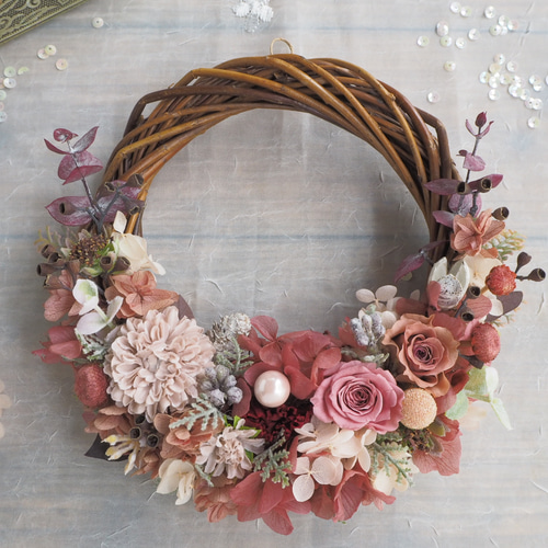 プリザーブドフラワー♡お昼寝メェちゃんのリース プリザーブドフラワー♡お昼寝メェちゃんのリース