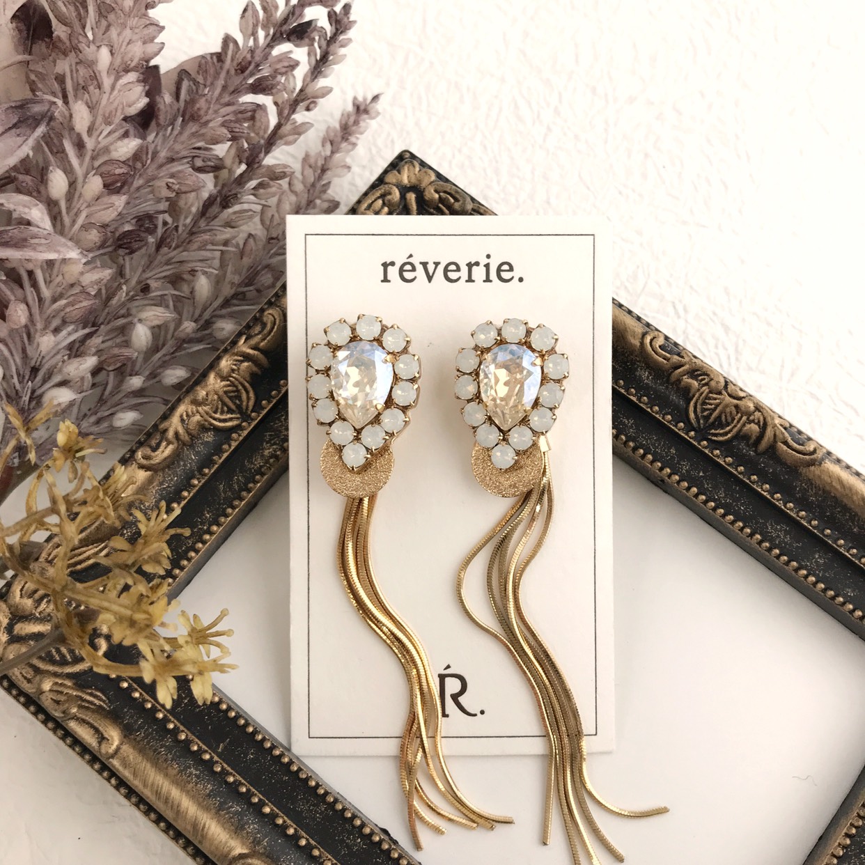 パーティーにおススメ☆しずく型クリスタルスワロフスキーの2WAYイヤリング