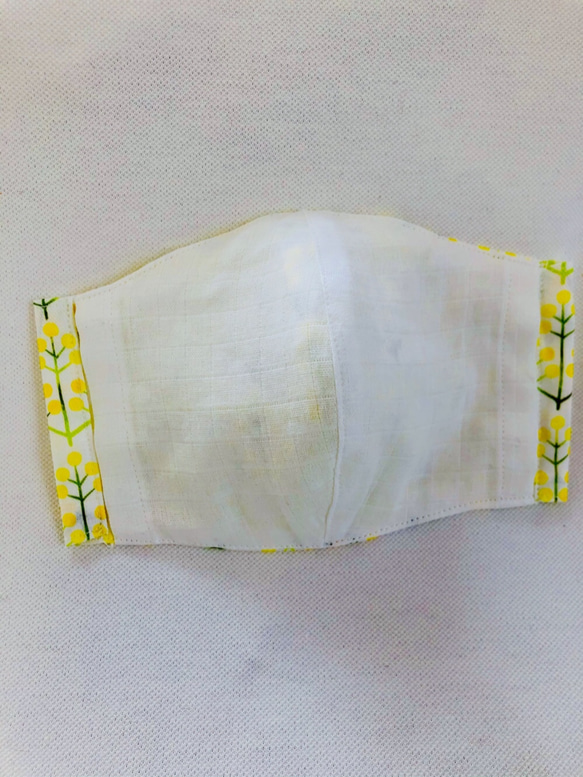 ☆ミモザの花の春マスク　フィルターポケットと洗える不織布フィルターシート付き 3枚目の画像