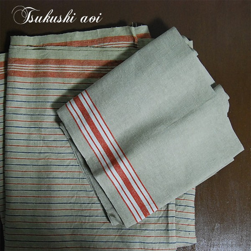 ヨーロッパアンティークリネン（マングルクロス） ショルダーバッグ