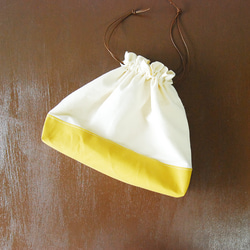 ｢夏の福袋３点セット｣PVCのがま口バッグとアンティークリネンの巾着袋 7枚目の画像
