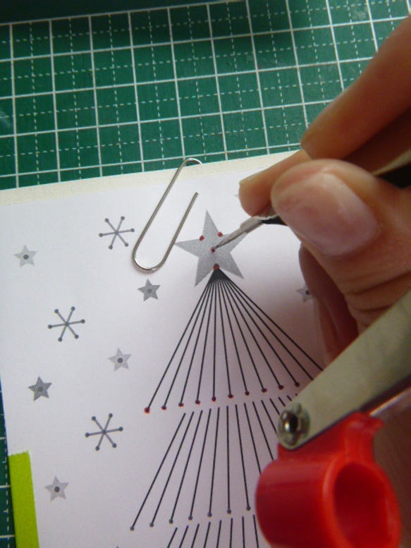 紙刺繍キット（刺繍セット）☆クリスマス編☆ 2枚目の画像
