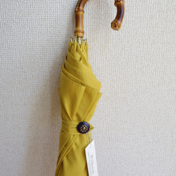 手刺繍の日傘【葡萄とカメレオン】※送料無料 9枚目の画像