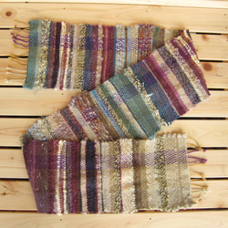 毛糸の手織りマフラー218 2枚目の画像