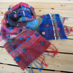 毛糸の手織りマフラー220 10枚目の画像