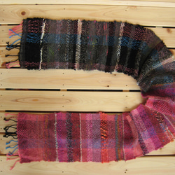 毛糸の手織りマフラー216 5枚目の画像