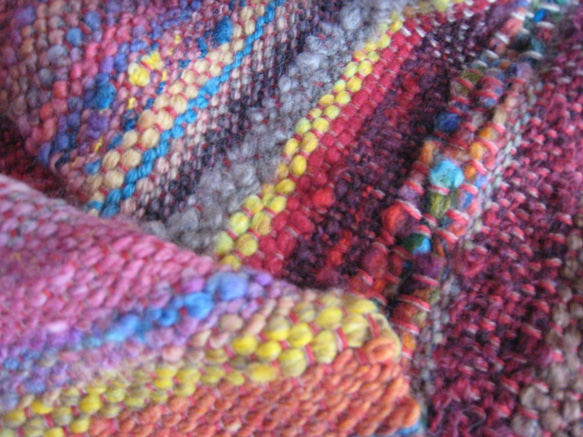 毛糸の手織りマフラー2102 8枚目の画像